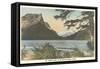 St. Mary Lake, Glacier National Park-null-Framed Stretched Canvas