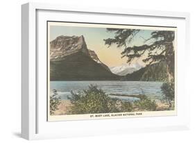 St. Mary Lake, Glacier National Park-null-Framed Premium Giclee Print
