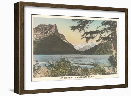 St. Mary Lake, Glacier National Park-null-Framed Art Print