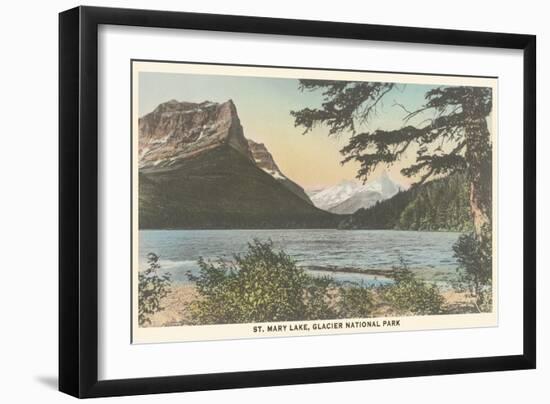 St. Mary Lake, Glacier National Park-null-Framed Art Print