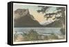 St. Mary Lake, Glacier National Park-null-Framed Stretched Canvas