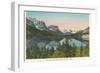 St. Mary Lake, Glacier Park, Montana-null-Framed Art Print