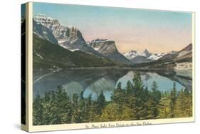 St. Mary Lake, Glacier Park, Montana-null-Stretched Canvas