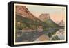 St. Mary Lake, Glacier Park, Montana-null-Framed Stretched Canvas