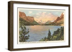 St. Mary Lake, Glacier Park, Montana-null-Framed Art Print