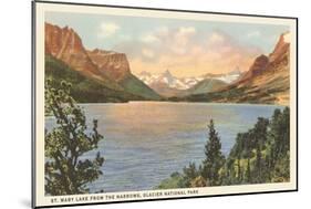 St. Mary Lake, Glacier Park, Montana-null-Mounted Art Print