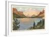 St. Mary Lake, Glacier Park, Montana-null-Framed Art Print