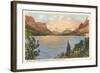 St. Mary Lake, Glacier Park, Montana-null-Framed Art Print