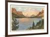 St. Mary Lake, Glacier Park, Montana-null-Framed Premium Giclee Print