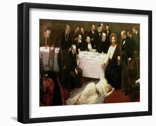 St. Mary Magdalene in the House of Simon the Pharisee, 1891-Jean Béraud-Framed Giclee Print