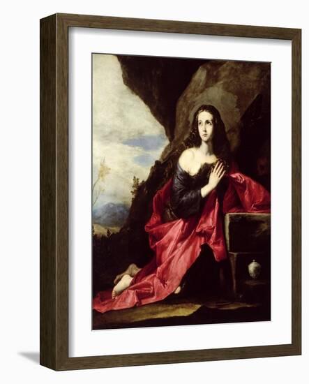 St. Mary Magdalene or St. Thais in the Desert, c.1640-41-Jusepe de Ribera-Framed Giclee Print