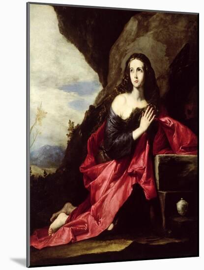 St. Mary Magdalene or St. Thais in the Desert, c.1640-41-Jusepe de Ribera-Mounted Giclee Print