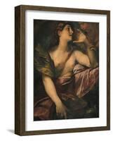 St Mary Magdalene Penitent and an Angel-Giulio Cesare Procaccini-Framed Giclee Print