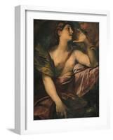 St Mary Magdalene Penitent and an Angel-Giulio Cesare Procaccini-Framed Giclee Print