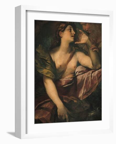 St Mary Magdalene Penitent and an Angel-Giulio Cesare Procaccini-Framed Giclee Print