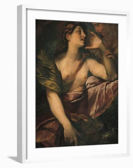 St Mary Magdalene Penitent and an Angel-Giulio Cesare Procaccini-Framed Giclee Print