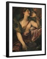 St Mary Magdalene Penitent and an Angel-Giulio Cesare Procaccini-Framed Giclee Print