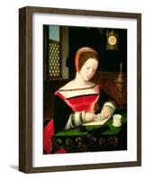 St. Mary Magdalene Writing-Master of the Female Half Lengths-Framed Giclee Print