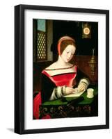 St. Mary Magdalene Writing-Master of the Female Half Lengths-Framed Giclee Print