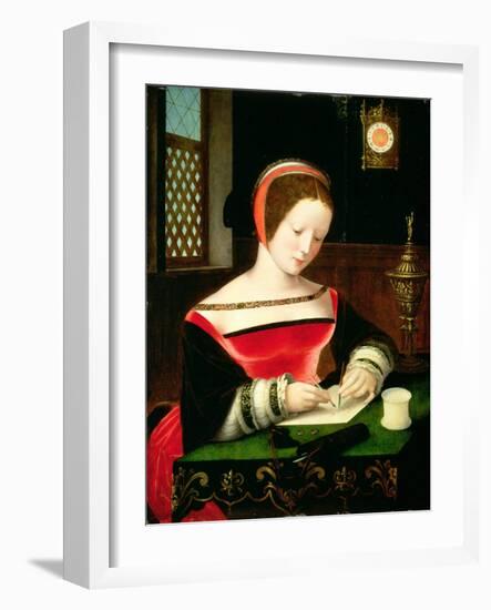 St. Mary Magdalene Writing-Master of the Female Half Lengths-Framed Giclee Print