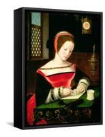 St. Mary Magdalene Writing-Master of the Female Half Lengths-Framed Stretched Canvas