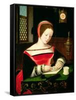 St. Mary Magdalene Writing-Master of the Female Half Lengths-Framed Stretched Canvas