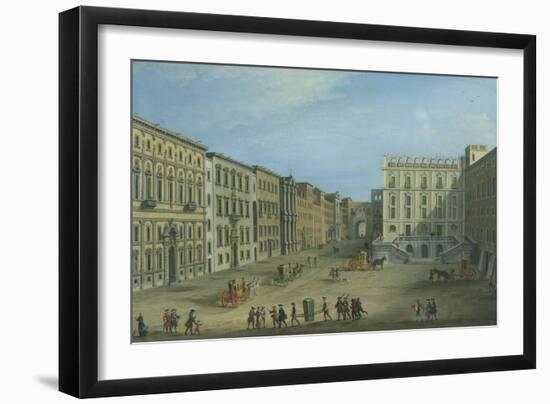 St Mary of Constantinople Street, Naples, Ca 1759-Antonio Joli-Framed Giclee Print