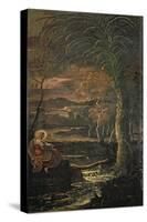 St. Mary of Egypt in the Wilderness-Jacopo Robusti Tintoretto-Stretched Canvas