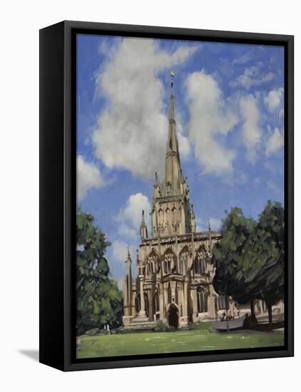 St Mary Redcliff, June-Tom Hughes-Framed Stretched Canvas