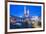 St. Mary's Basilica Illuminated at Twilight, Rynek Glowny (Old Town Square), Krakow, Poland, Europe-Kim Walker-Framed Photographic Print