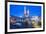 St. Mary's Basilica Illuminated at Twilight, Rynek Glowny (Old Town Square), Krakow, Poland, Europe-Kim Walker-Framed Photographic Print