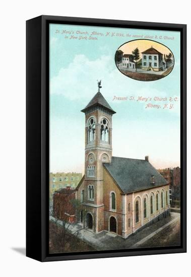 St. Mary's Catholic Church, Albany-null-Framed Stretched Canvas