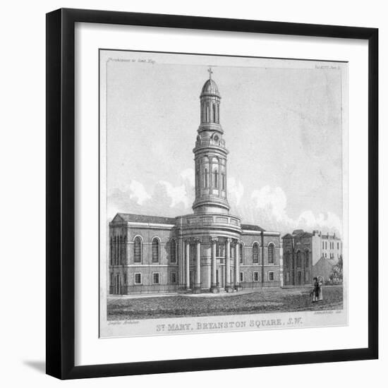 St Mary's Church, Bryanston Square, Marylebone, London, C1825-Robert Blemmell Schnebbelie-Framed Giclee Print