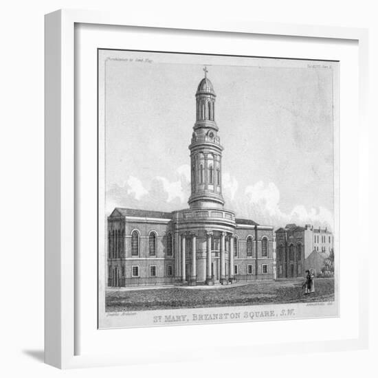 St Mary's Church, Bryanston Square, Marylebone, London, C1825-Robert Blemmell Schnebbelie-Framed Giclee Print