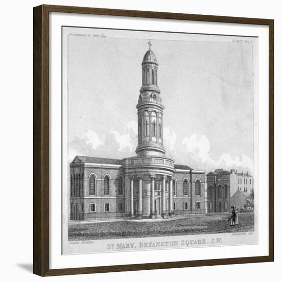 St Mary's Church, Bryanston Square, Marylebone, London, C1825-Robert Blemmell Schnebbelie-Framed Giclee Print