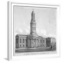 St Mary's Church, Bryanston Square, Marylebone, London, C1825-Robert Blemmell Schnebbelie-Framed Giclee Print