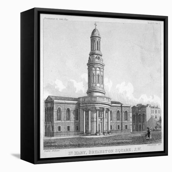 St Mary's Church, Bryanston Square, Marylebone, London, C1825-Robert Blemmell Schnebbelie-Framed Stretched Canvas