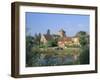 St. Mary's Church, Cottages and Village Sign, Chiddingfold, Haslemere, Surrey, England-Pearl Bucknall-Framed Photographic Print