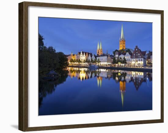 St. Mary's Church, 'Petrikirche' Trave (River), LŸbeck (City), Schleswig-Holstein, Germany-Rainer Mirau-Framed Photographic Print