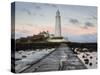 St. Mary's Island and St. Mary's Lighthouse at Dusk, Near Whitley Bay, Tyne and Wear, England, UK-Lee Frost-Stretched Canvas