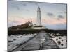 St. Mary's Island and St. Mary's Lighthouse at Dusk, Near Whitley Bay, Tyne and Wear, England, UK-Lee Frost-Mounted Photographic Print