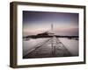 St. Mary's Island and St. Mary's Lighthouse at Dusk, Near Whitley Bay, Tyne and Wear, England, UK-Lee Frost-Framed Photographic Print