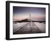 St. Mary's Island and St. Mary's Lighthouse at Dusk, Near Whitley Bay, Tyne and Wear, England, UK-Lee Frost-Framed Photographic Print