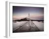St. Mary's Island and St. Mary's Lighthouse at Dusk, Near Whitley Bay, Tyne and Wear, England, UK-Lee Frost-Framed Photographic Print