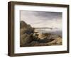 St. Mary's Island from Whitley Rocks, 1845-John Wilson Carmichael-Framed Giclee Print