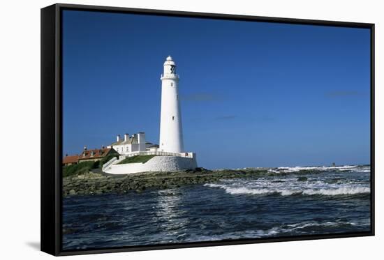 St. Mary's Island, Whitley Bay, Tyne and Wear, England, United Kingdom-James Emmerson-Framed Stretched Canvas