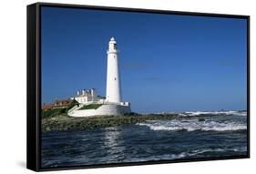 St. Mary's Island, Whitley Bay, Tyne and Wear, England, United Kingdom-James Emmerson-Framed Stretched Canvas