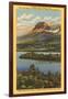 St. Mary's Lake, Glacier Park, Montana-null-Framed Art Print