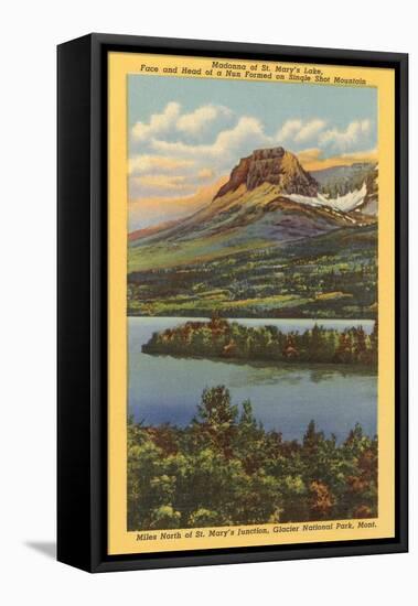 St. Mary's Lake, Glacier Park, Montana-null-Framed Stretched Canvas