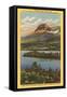 St. Mary's Lake, Glacier Park, Montana-null-Framed Stretched Canvas